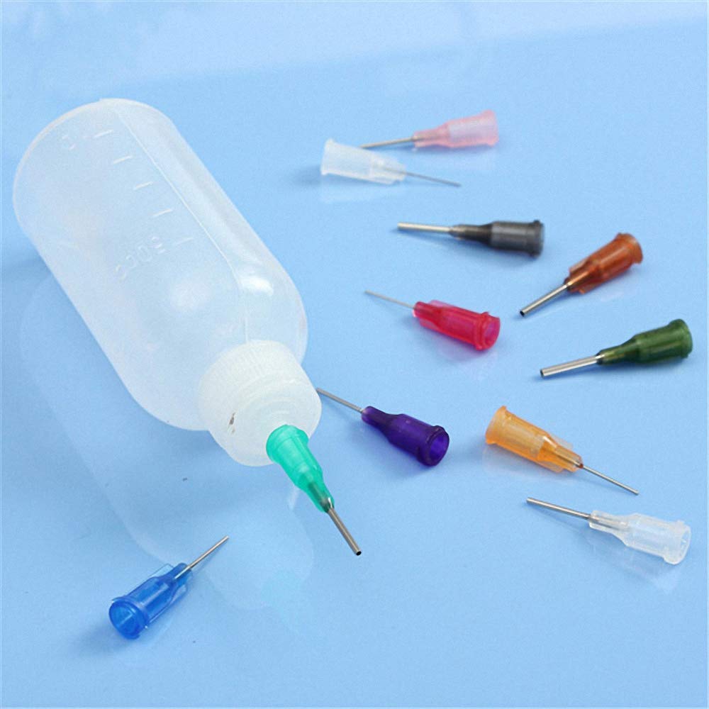 50ml Empty E-Liquid Plastic Rosin Flux Alcohol Bottle for Dispenser Rosin Solder Flux Paste +11 Needles Tool Parts