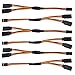 GTIWUNG Lot de 6 Cable D'extension Servo, 150mm/5.9in Servo Y Harnais, servo Extension câble connecteur, 1 à 2 câbles y mâle à Femelle 3 Broches Cordon JR Plug pour RC Produit