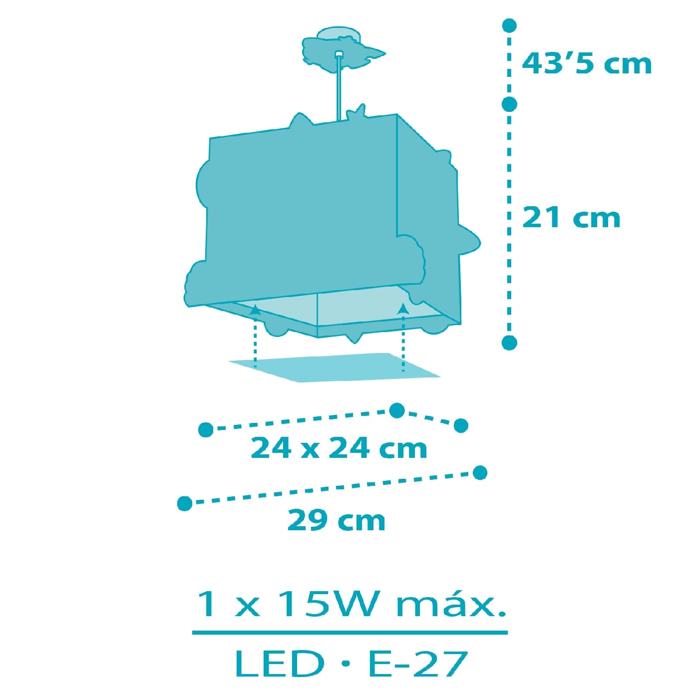 Lampada a sospensione per bambini Dalber Rocket, razzo spaziale e sistema solare, 63352M, attacco E27, lampade per bambini, cameretta per ragazzi.