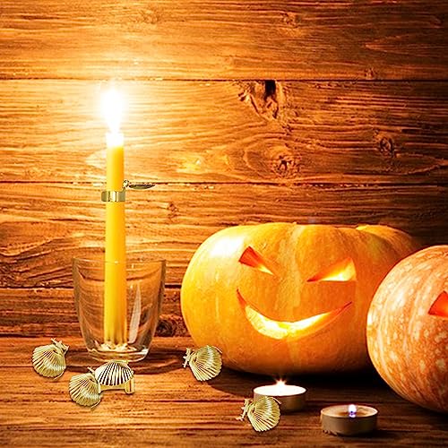 10pcs Candle Snuffer Automatic, Metal Shell Candle Extinguisher Clip On Fire Extinguishing Candle Snuffer Extinguisher Gold Metal Swedish Candle Extinguisher Ring Candle Accessories Putting Out Candle - Thumbnail 6