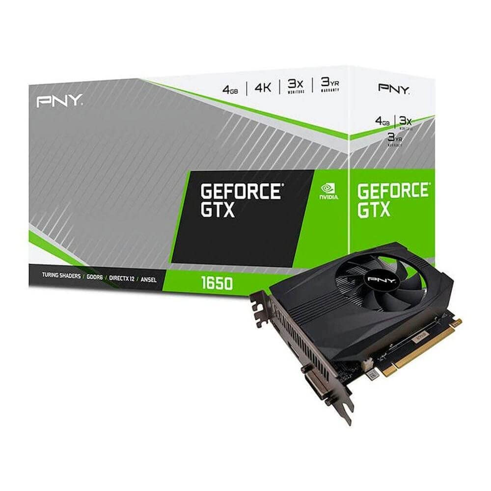 GPU NV GTX1650 4GB GDDR6 128 BITS SINGLE FAN PNY VCG16504D6SFMPB1
