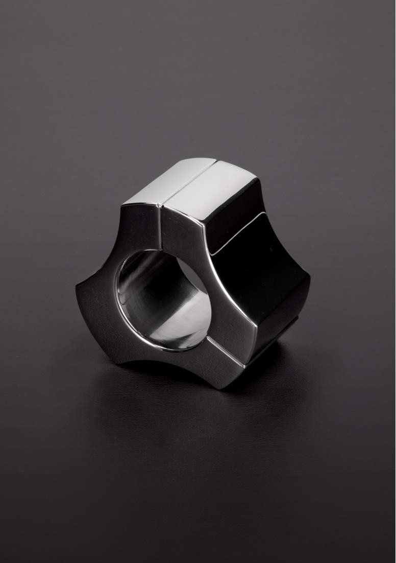 Shots Toys Triune Deluxe Magnetic Ball Strecthers Gaine pour Pénis Argent