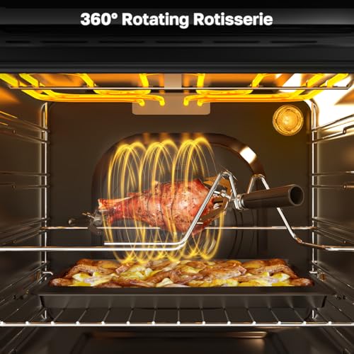Image of ThermoMate 24 Inch Electric Wall Oven, ETL Certified, 2.6 Cu.Ft. Convection Ovens with 12 Functions, 3D Heating, 3100W, Sensor Touch Control, Safety Lock, Stainless Steel