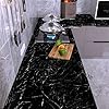 JSEVEM 40CM×3M Black White Marble Wallpaper Peel and Stick Removable Self Adhesive Gloss Granite Pattern Contact Paper Kitchen Worktop Covering Furniture Stickers for Kitchen Cabinets Desk Countertops #1