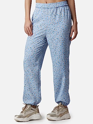 Image of POPWINGS Casual Printed Joggers for Summer || Stylish Women Joggers for Summer || Loose-Fit Pull On Joggers for Women || Women Joggers Pants for Summer