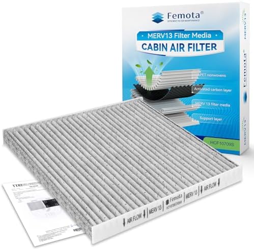 Amazon.com: Femota Certified MERV 13 Cabin Air Filter with Activated ...