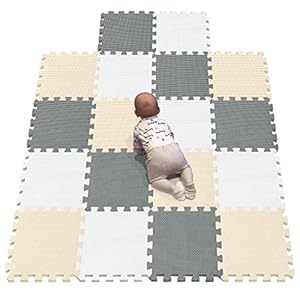 YIMINYUER Baby Speelmatten Vloer Sportscholen Legpuzzels legpuzzel accessoires puzzel speelmatten floorfitness yogamatten speelkleed kruipen mat Wit Beige Grijs R01R10R12G301018