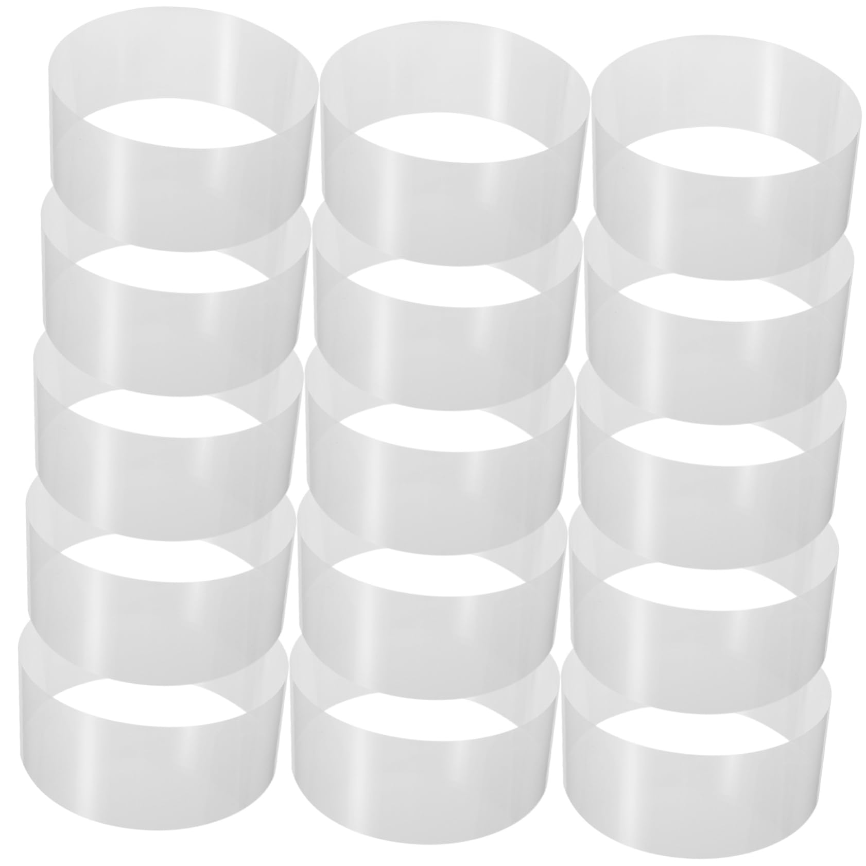 Cabilock 100 Pack Cake Collar Sheets Diy Decorative Mousse Cake Collars Strong Self-adhesive Baking Supplies for Birthdays Weddings