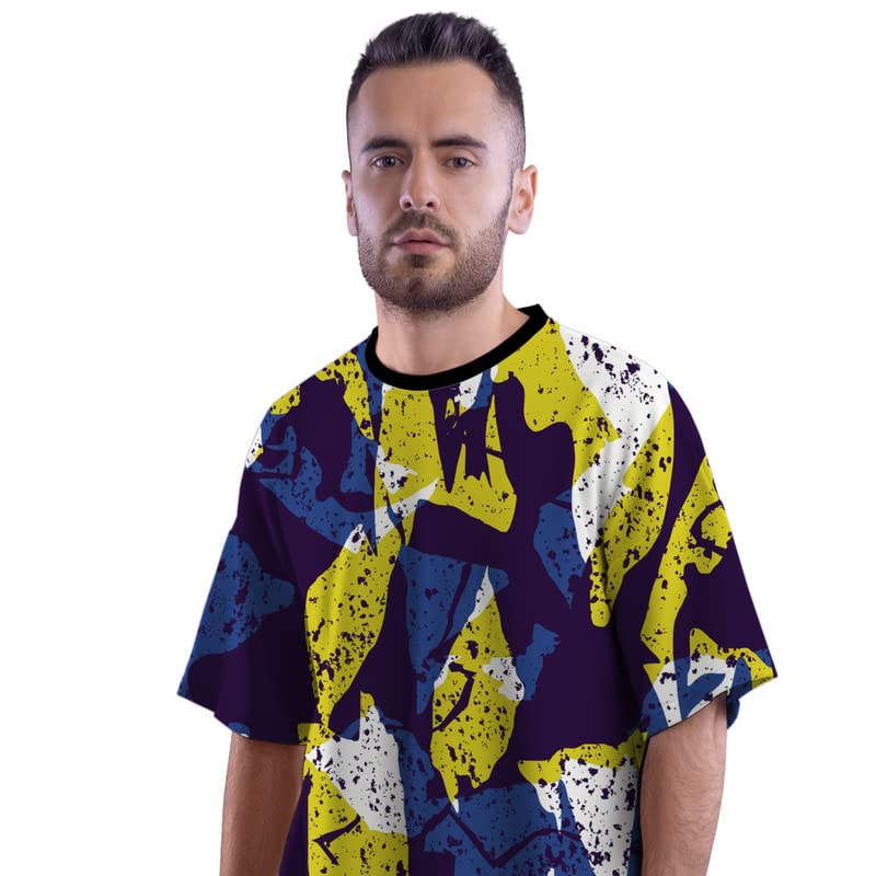 Image of TheYaYaCafe All Over Printed Oversized T-shirts and Shorts Set of Men | Co-ord Set of Men