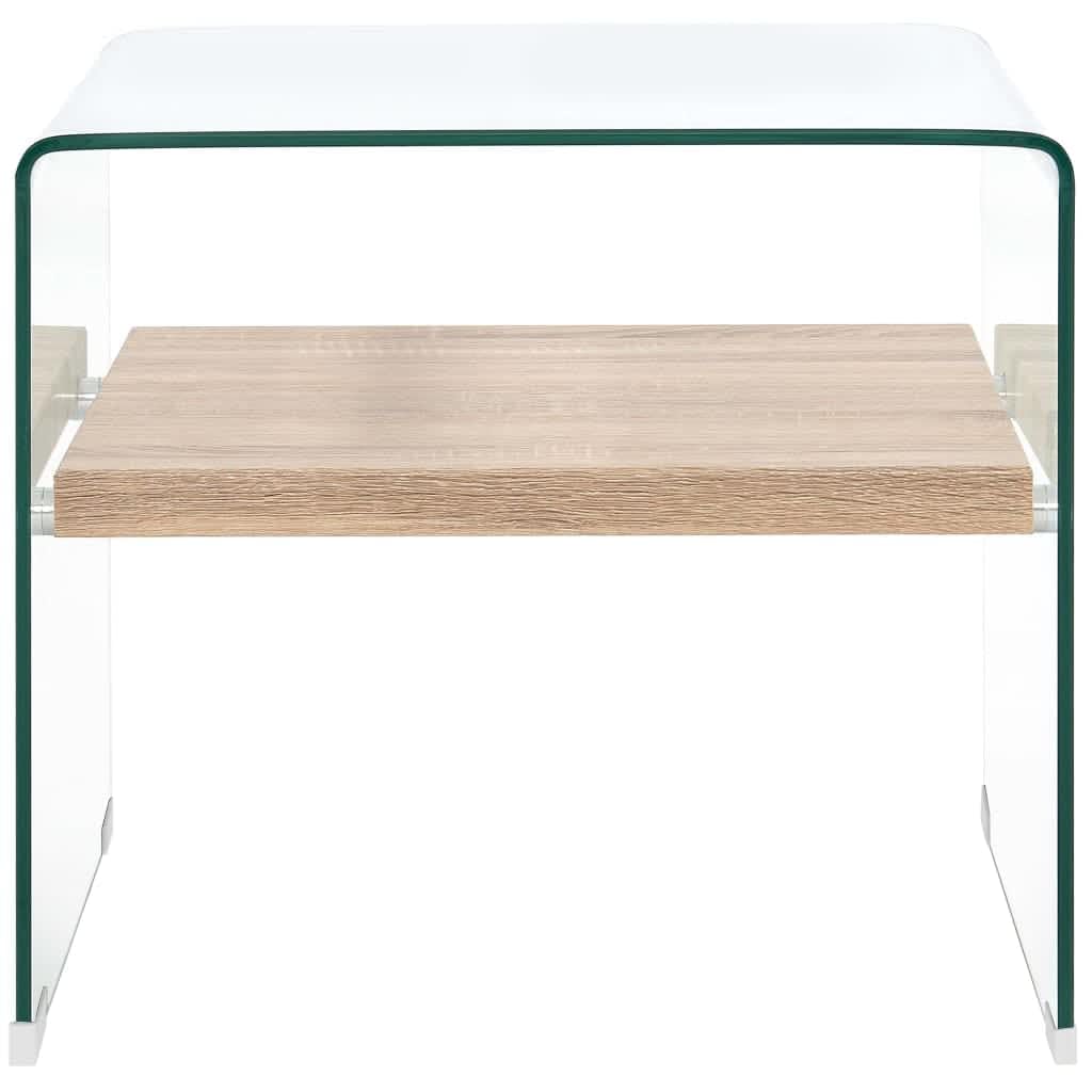 Mesa de café transparente, 50 x 50 x 45 cm, de cristal templado, mesa auxiliar, mesas de salón, mesas de salón, para un ambiente acogedor