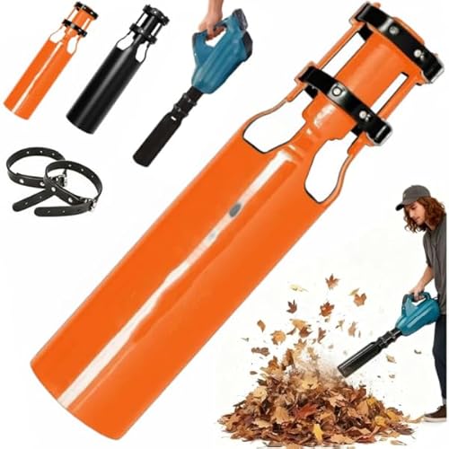 Image of Leaf Blower Air Booster, Air Flow Turbo Booster for Leaf Blower Attachment Designed Based on Venturi Effect, 2nd Gen Airflow Amplifier, Doubling up AmountAir of Your Leaf Blowers (Orange)