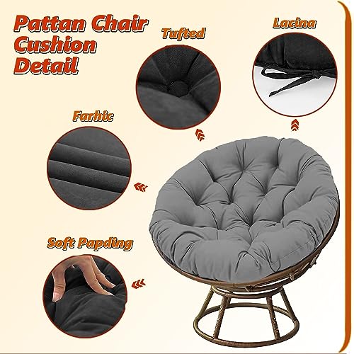 Yokbeer Papasansessel Kissen, Rund Papasan Sessel Garten Stuhlauflage, Polster für Papasansessel, Bequem Weich Polster für Stühle Hängesessel Kissen Papasan Stuhlkissen – Bild 3