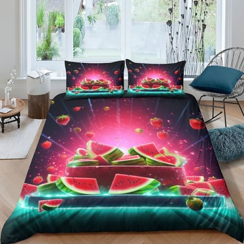 Parure de lit enfant melon d'eau couette confortable King 3D - 2