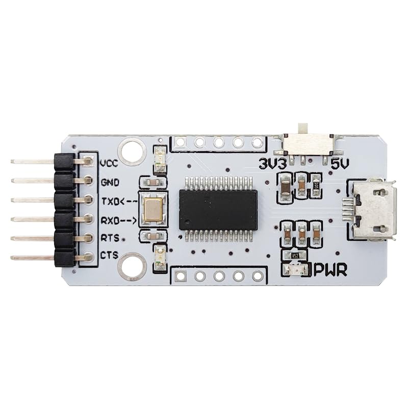 diustou FT232RL USB to TTL Serial Adapter Conversion Module USB to uart Serial Communication Module Brush Board 3.3/5V Level Output migrated Template (MB).