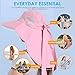 Womens Sun Hat UV Protection, Foldable Waterproof Wide Brim Bucket Hats with Neck Flap for Summer Beach Fishing Hiking Pink