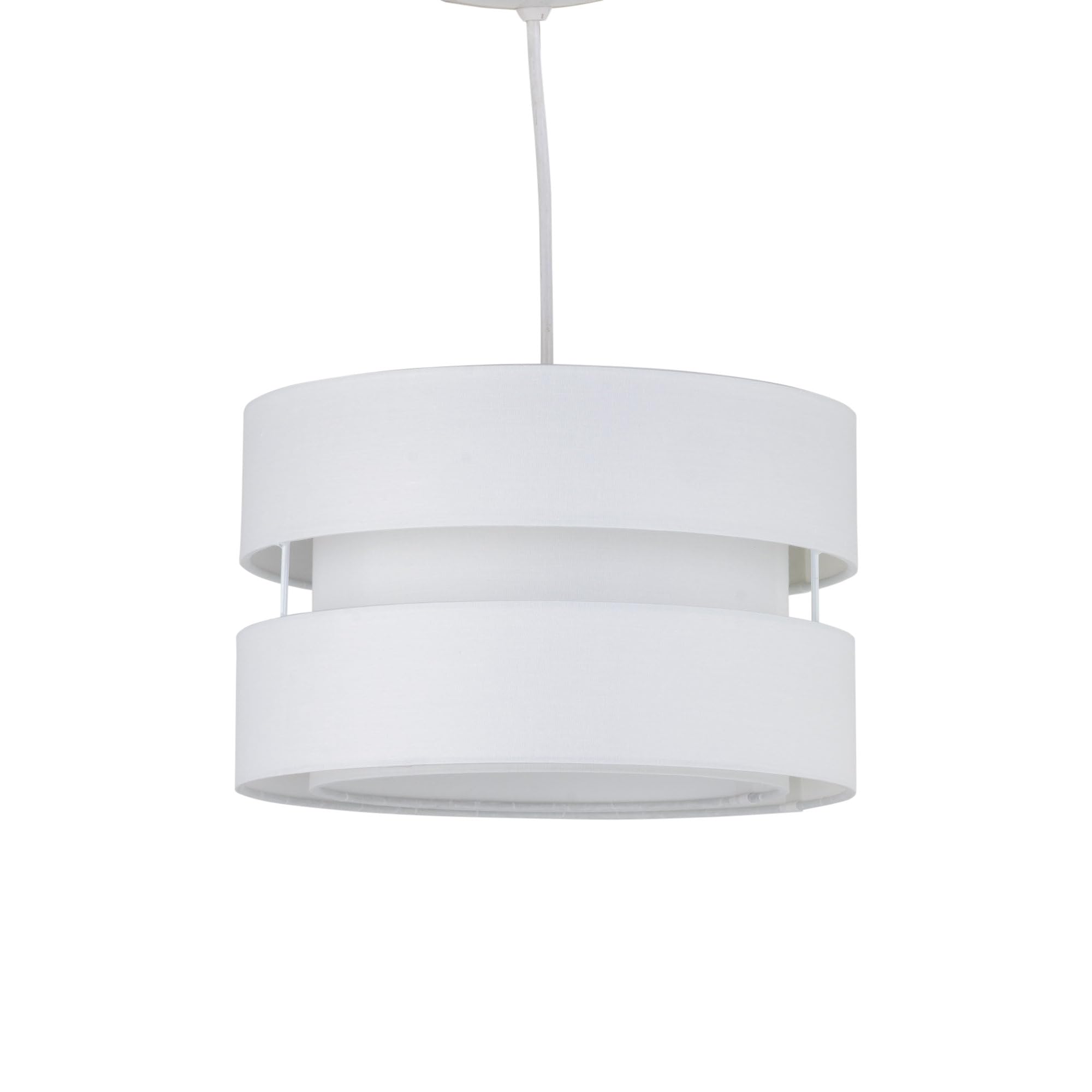 White Ceiling Light Shade, Easy Fit Pendant Diameter 26cm โ image 1