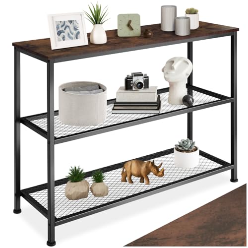 tectake® Industrial Konsolentisch schmal, Bartisch Konsole, Kommode mit 2...