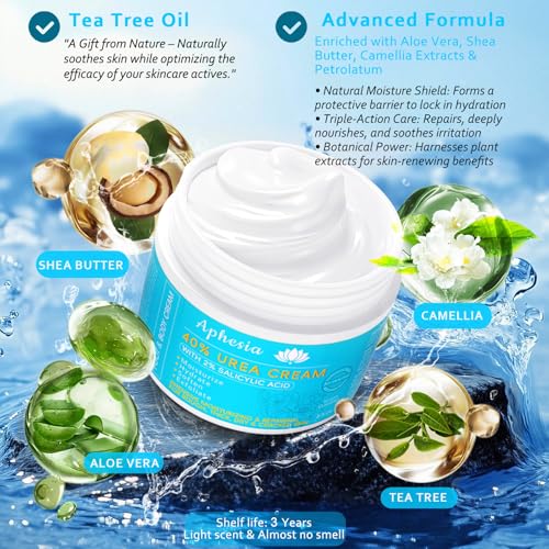 Urea 40% Foot Cream Maximum Strength - with Vitamin E & 2% Salicylic Acid - Deep Moisturizing for Winter Cracked Heels - Softens & Long Moisture for Rough Dead Skin on Hands, Feet, Elbows - Rich — view 2