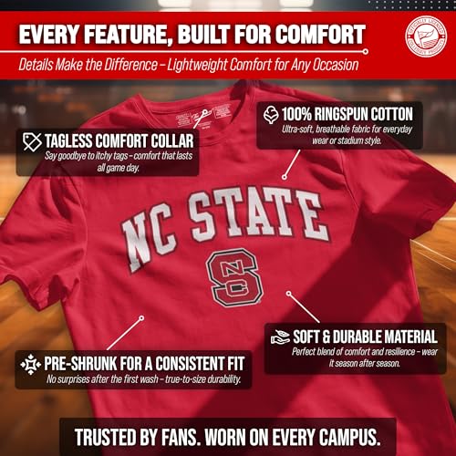 Image of NCAA Gameday Cotton T-Shirt for Men and Women | Officially Licensed NCAA Tee - Preshrunk Ring-Spun Cotton - Screen-Printed Team Logo