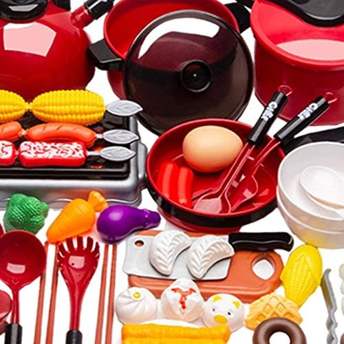 Miniatura 3 de Juego de accesorios de juguetes de cocina, ollas y sartenes para niños pequeños, utensilios de cocina de juego de simulación, regalos para niñas y