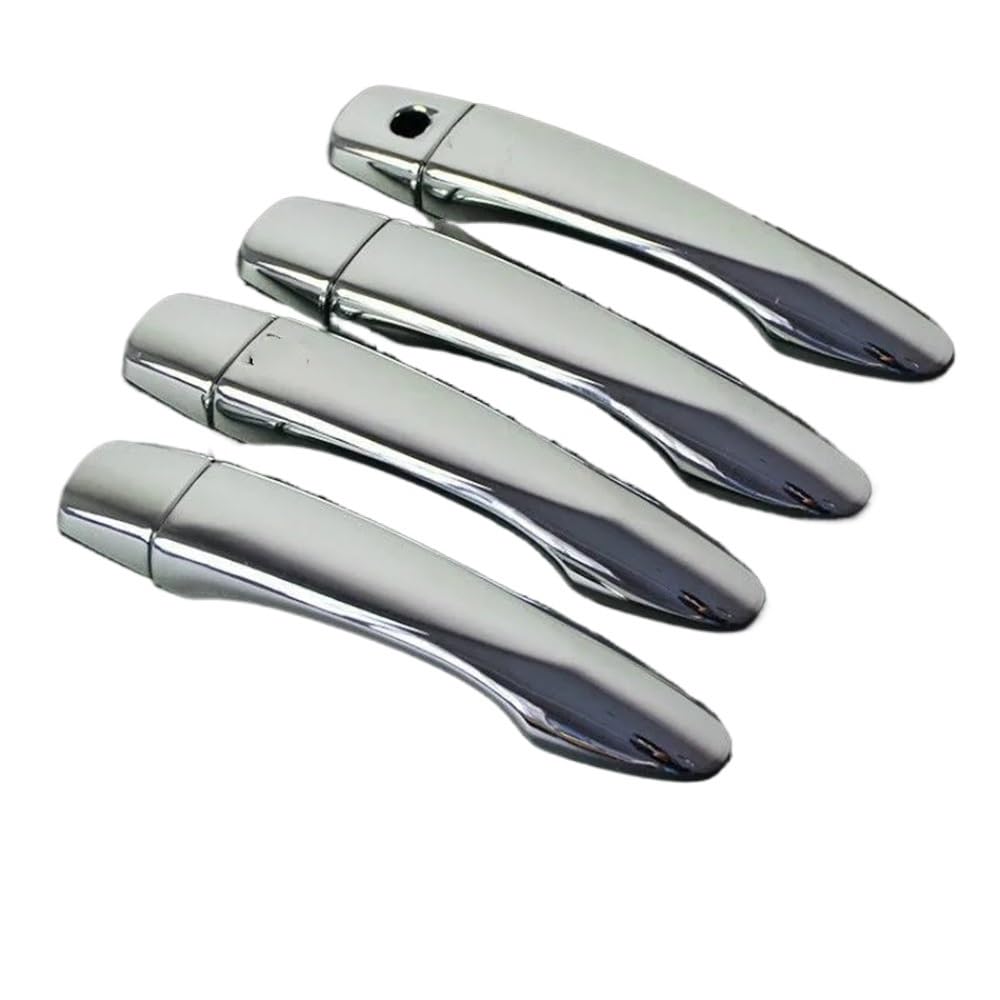 Mlhoghigd Silver No Button Door Handle Door Handle Cover For Sentra 2014 2015 2016 2017 2018 2019 Catch Cap Trim Molding Accessories