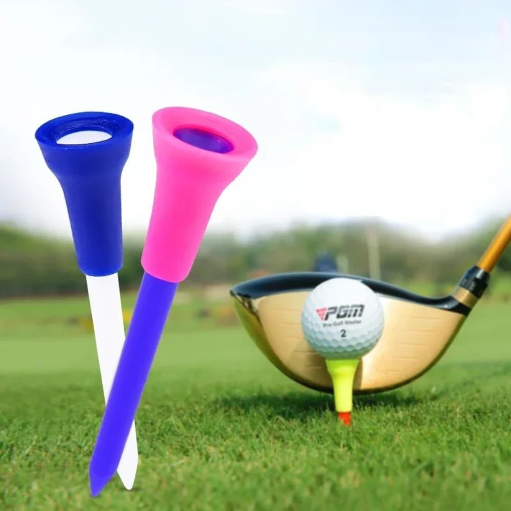 100pcs Golf Tees Soft Rubber Cover Length 74MM Golf Clubs Ball Tee Golf Accessories for Men Women Outdoor Sports