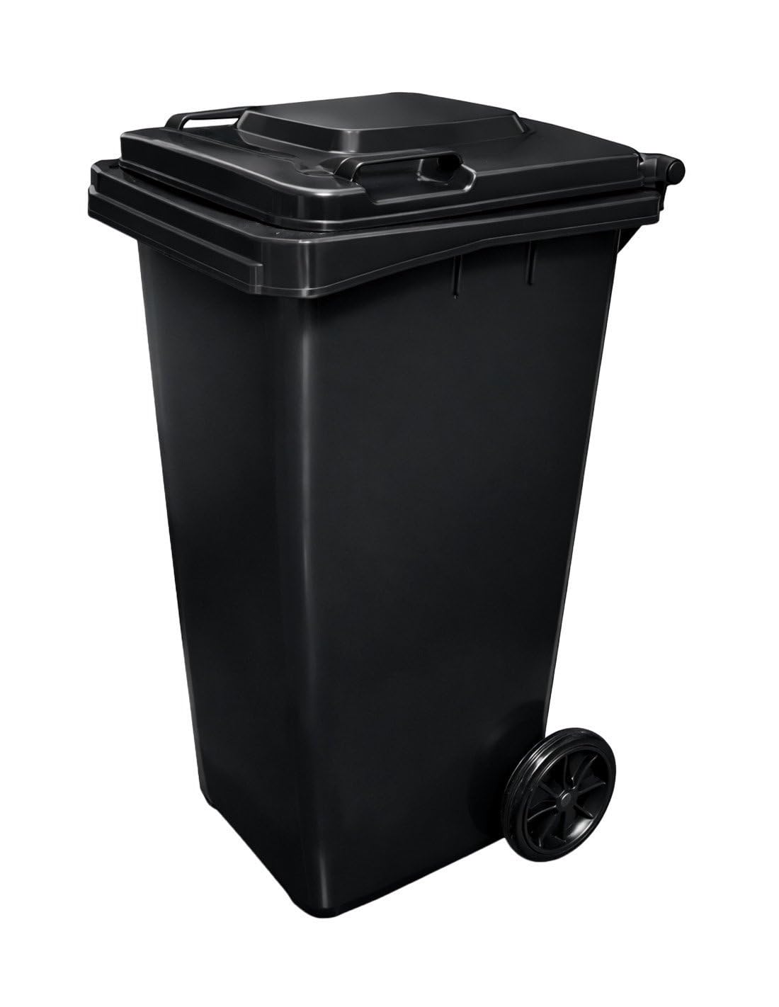 JARDIN202 - Contenedor de Basura Reciclables de Colores con Ruedas 240L | 240 L (Negro)