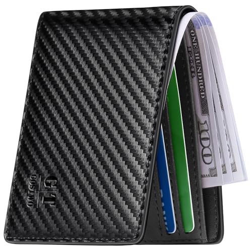Image of Gostwo Mens Wallet RFID Blocking Slim Minimalist Bifold Wallet with ID Window & Business Card Holder, Thin Front Pocket Design, Stylish Wallet for Men, Teen, Boyfriend, Husband