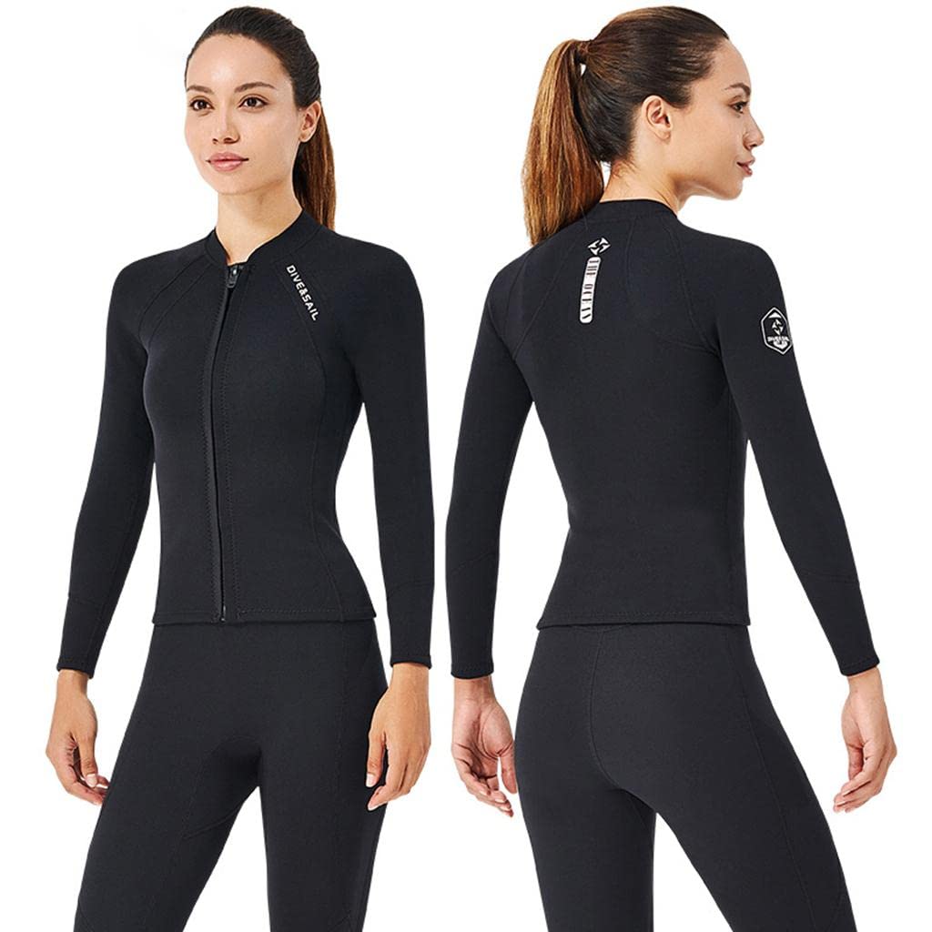 Muta Subacquea Neoprene Due Pezzi Tessuto Vellutato Zip Frontale Polsini E Caviglie Resistenti Doppia Protezione Adatta per Immersioni Operazioni