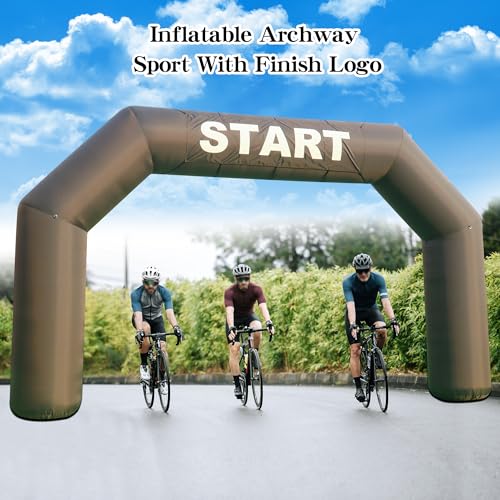 Sayok Arco inflable al aire libre Archway inflable comienzo línea de llegada inflable Banner arco de carreras con aireador para eventos publicitarios (Negro) - imagen 3