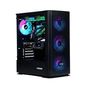 Veno Scorp Gaming PC AMD Ryzen 5 4500 3.6 GHz NVIDIA RTX 4060 8GB Corsair 16GB 3200MHz RAM 512 GB NVME SSD 750W 80+ PSU Windows 11 – WiFi – Titan – Liquid Cooling