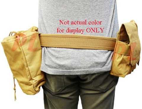 BLACK-Molle Tactical Dragonspine Utility Belt System Dump Pouch Mag Holder Pouches
