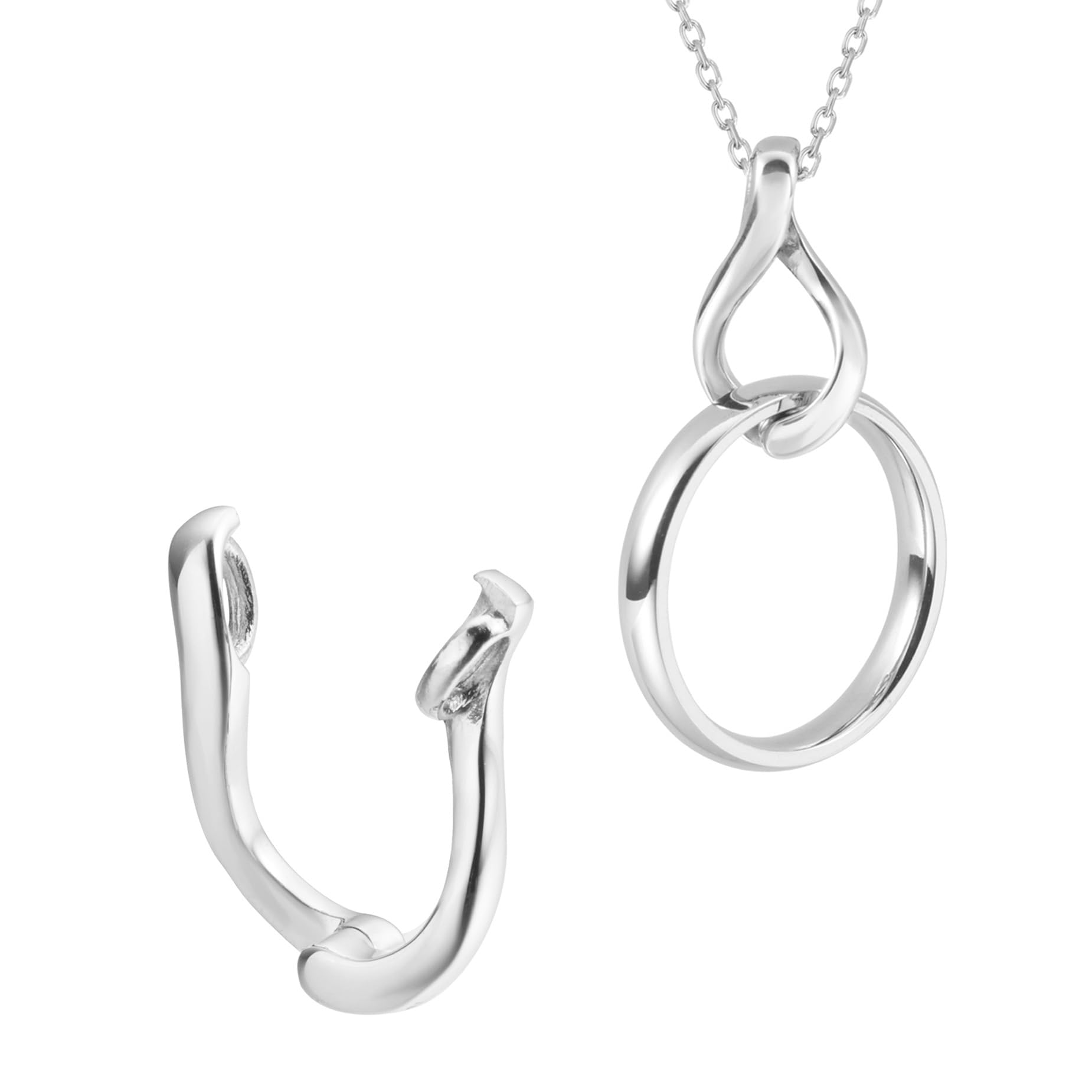 Amazon | [Petit Jewel YU-NA] リングホルダーネックレス 大切な指輪を