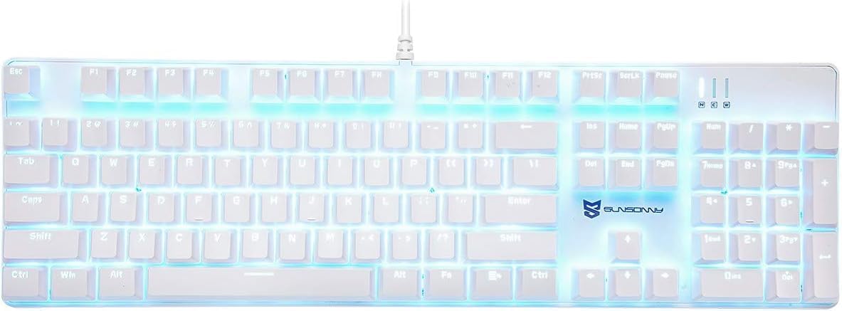 Qisan Mechanical Gaming Keyboard Wired Ice Blue Led Backlit Keyboard Brown Switch Full Size 104 Keys US Layout | Computer Keyboards | Gaming Accessories — view 19