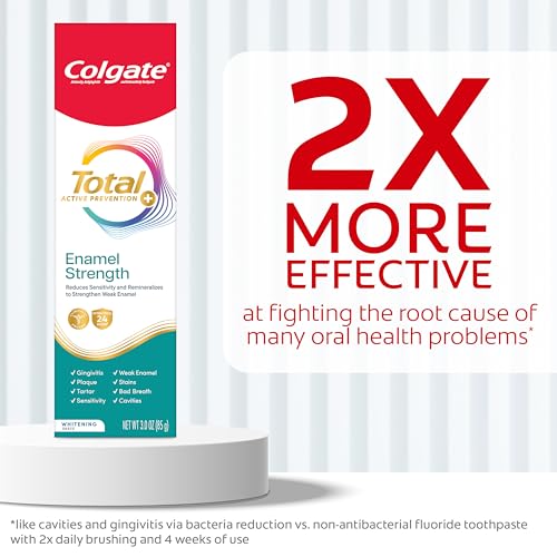 Colgate Total Enamel Strength Remineralizing Toothpaste, 3 Pack, 3 oz - image 3