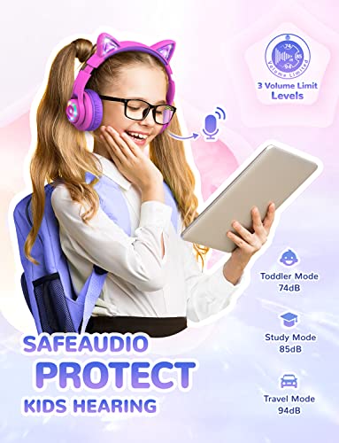 iClever Casque Audio Enfant Bluetooth, Contrôle du Volume réglable 74/85/94dB- Casque pour Enfant avec Microphone pour… - Les Beatles, Paul McCartney, John Lennon, RIngo Starr, George Harrison iClever Casque Audio Enfant Bluetooth, Contrôle du Volume réglable 74/85/94dB- Casque pour Enfant avec Microphone pour… – Image 4