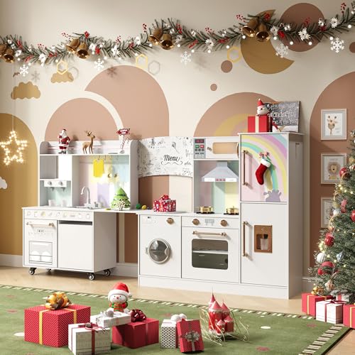 Wooden Corner Play Kitchen Set