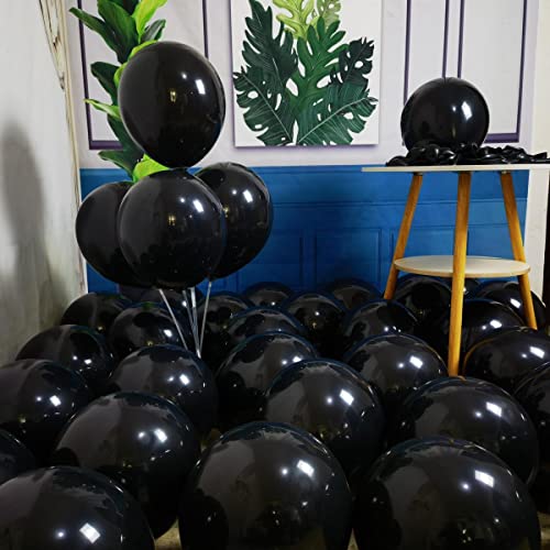 Image of 300 Pack Black Balloons 12 inch Black Latex Party Balloon Bulk for Various Party Events Decorations