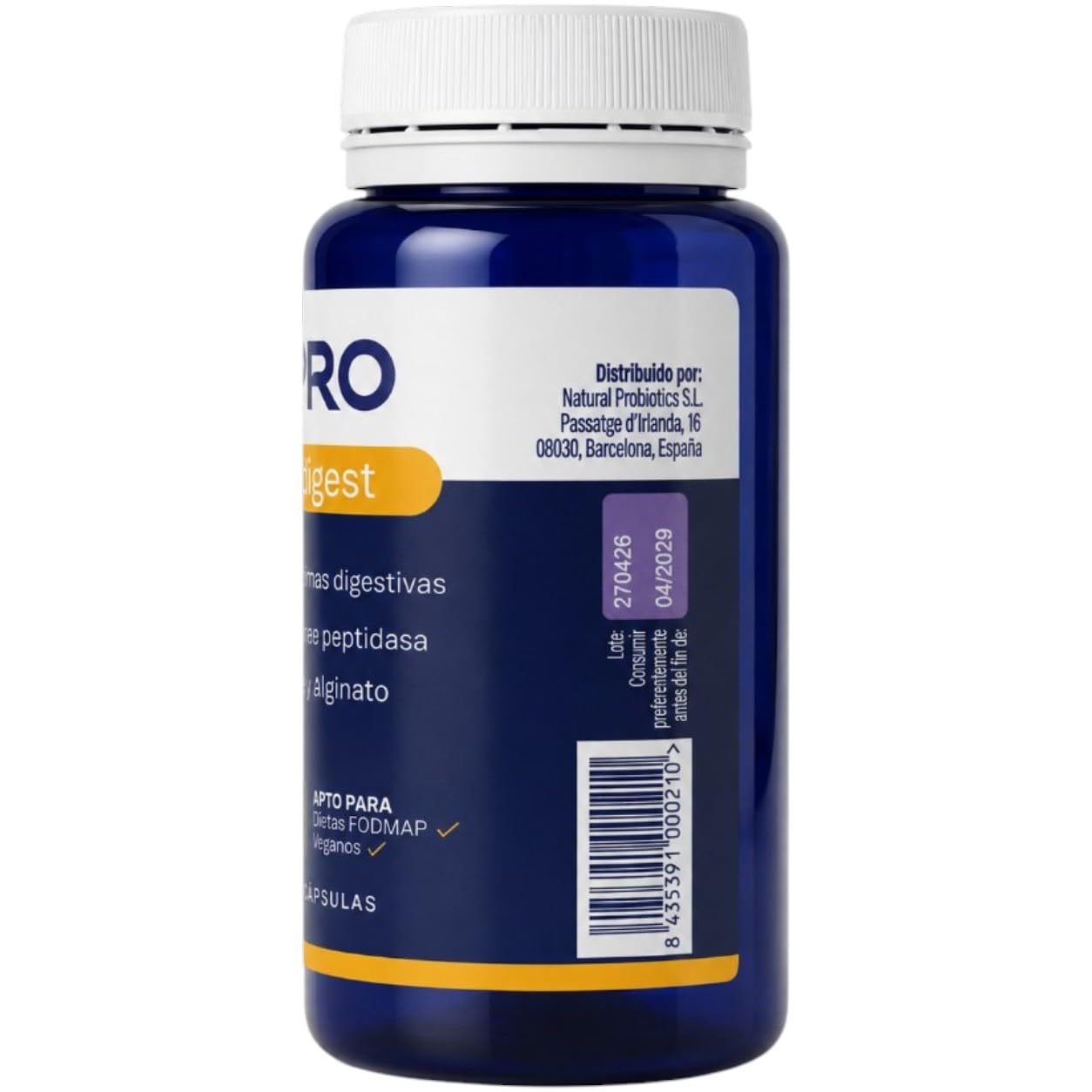 NPro SALUD INTESTINAL Softdigest 60 Cápsulas | 12 Enzimas Digestivas de Baja Carga, Jengibre y Alginato, Soporte para Digestión Sensible, Confort Gástrico