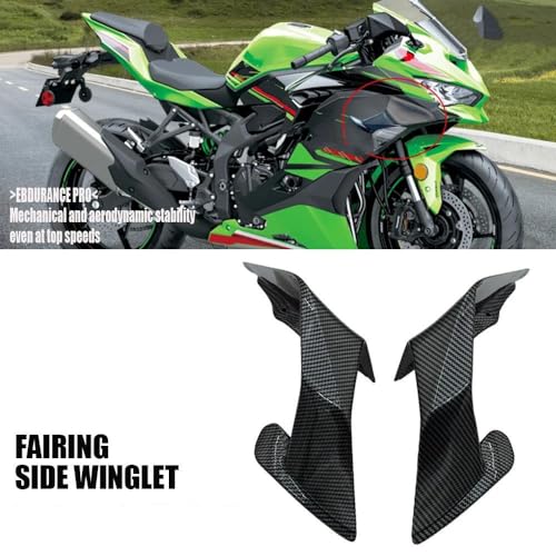 Aileron moto carénage Kawasaki ZX4RR lame de vent fixe bright black - 2