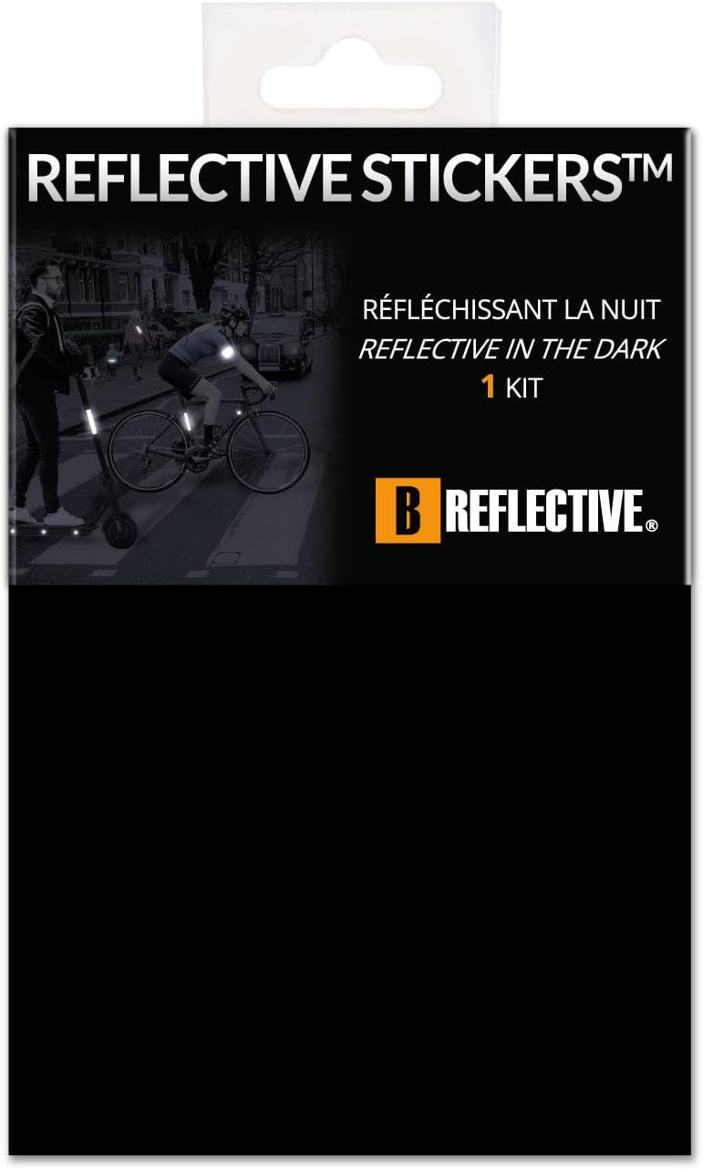 B REFLECTIVEReflective Sticker Sheet for Bike, Motorcycle, Scooter, Helmets, Stroller/Multi-use - DIY Adhesive Board - 3M Technology - High Visibility - Discreet - Optimised Adhesion