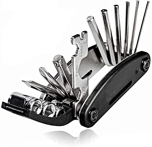 SHISHI Herramienta de reparación de Bicicletas Socket portátil Mountain Bike Multi-Use Llave de Viaje Bolsillo Multi-Tool Destornillador Motocicleta Bike Hex Herramienta