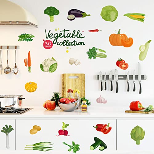 3D Printing Vegetable Wall Stickers, Kitchen Wall Decal Peel And Stick Vinyl Fruit Wall Decor Art For Kitchen Cabinet Window Dining Room Kid's Room Wall Decoration #TOP4