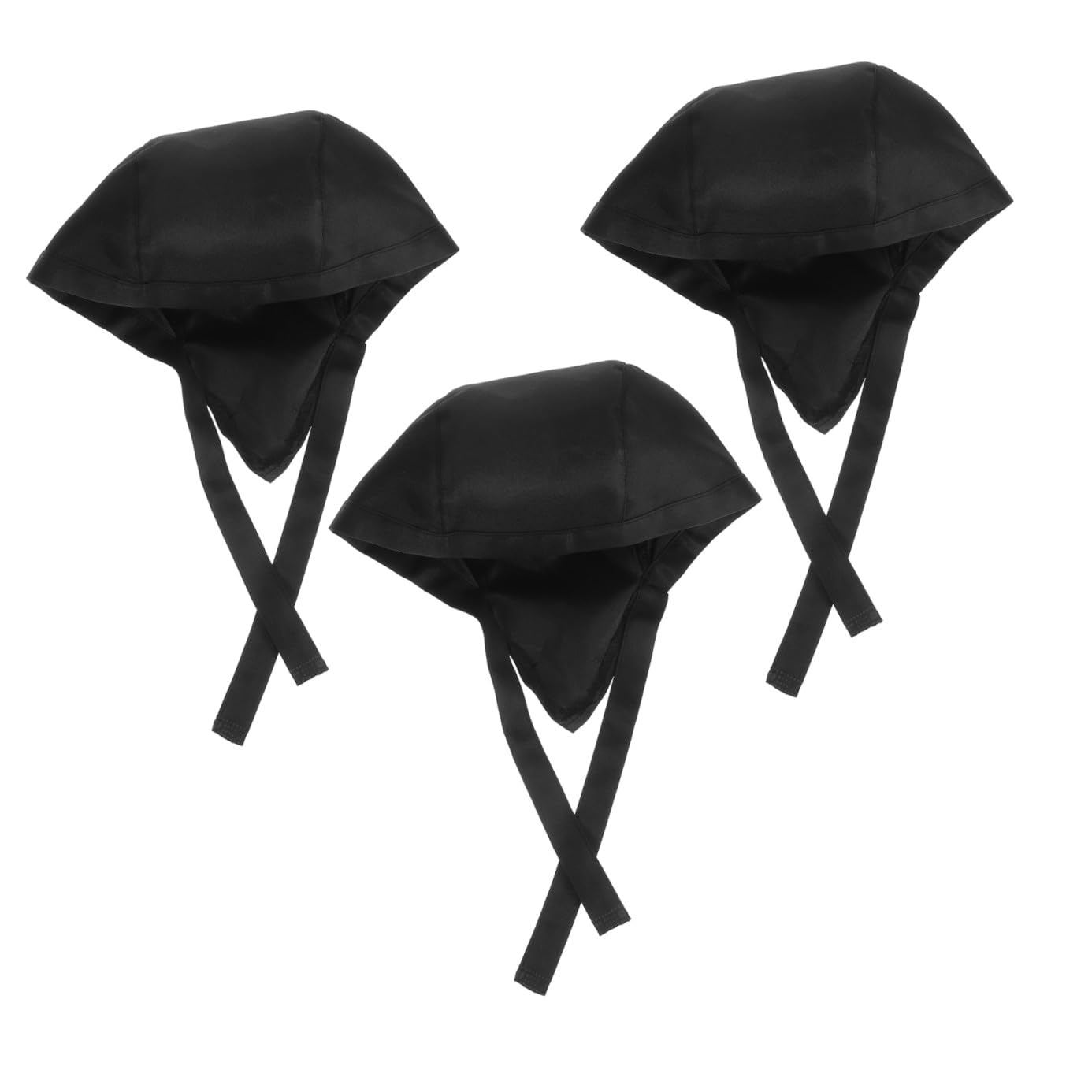 BESPORTBLE 12 Piezas Gorros de Chef Negros Transpirable Turbantes de Cocina Unisex Uniformes para Profesionales y Estudiantes de Hostelería