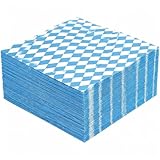 Design classique : set de serviettes de table décoratives pour l'Oktoberfest avec un motif classique et simple en damier bleu et blanc, imprimé de manière simple et généreuse, clair et coloré, serviettes de table décoratives bavaroises bleu et blanc, parfaites pour la décoration des fêtes de l'Oktoberfest.