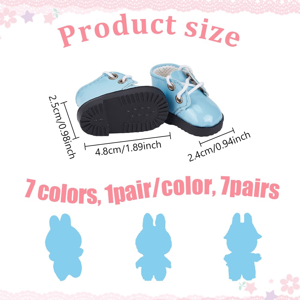 NBEADS 7 works 7 Colors Cloth Doll Shoes - Image 2