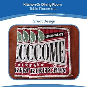 Rustic Placemats Set of 4 - Perfect for Kitchen and Retro Dining Room Table Decor | Farmhouse Place Mats Rustic Placemats Set of 4 Perfect for Kitchen and Retro Dining Room Table Decor Farmhouse Place Mats