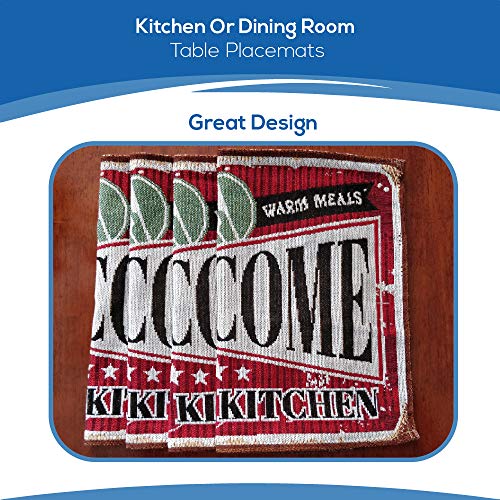 Rustic-Placemats-Set-of-4-Perfect-for-Kitchen-and-Retro-Dining-Room-Table-Decor-Farmhouse-Place-Mats Rustic Placemats Set of 4 Perfect for Kitchen and Retro Dining Room Table Decor Farmhouse Place Mats