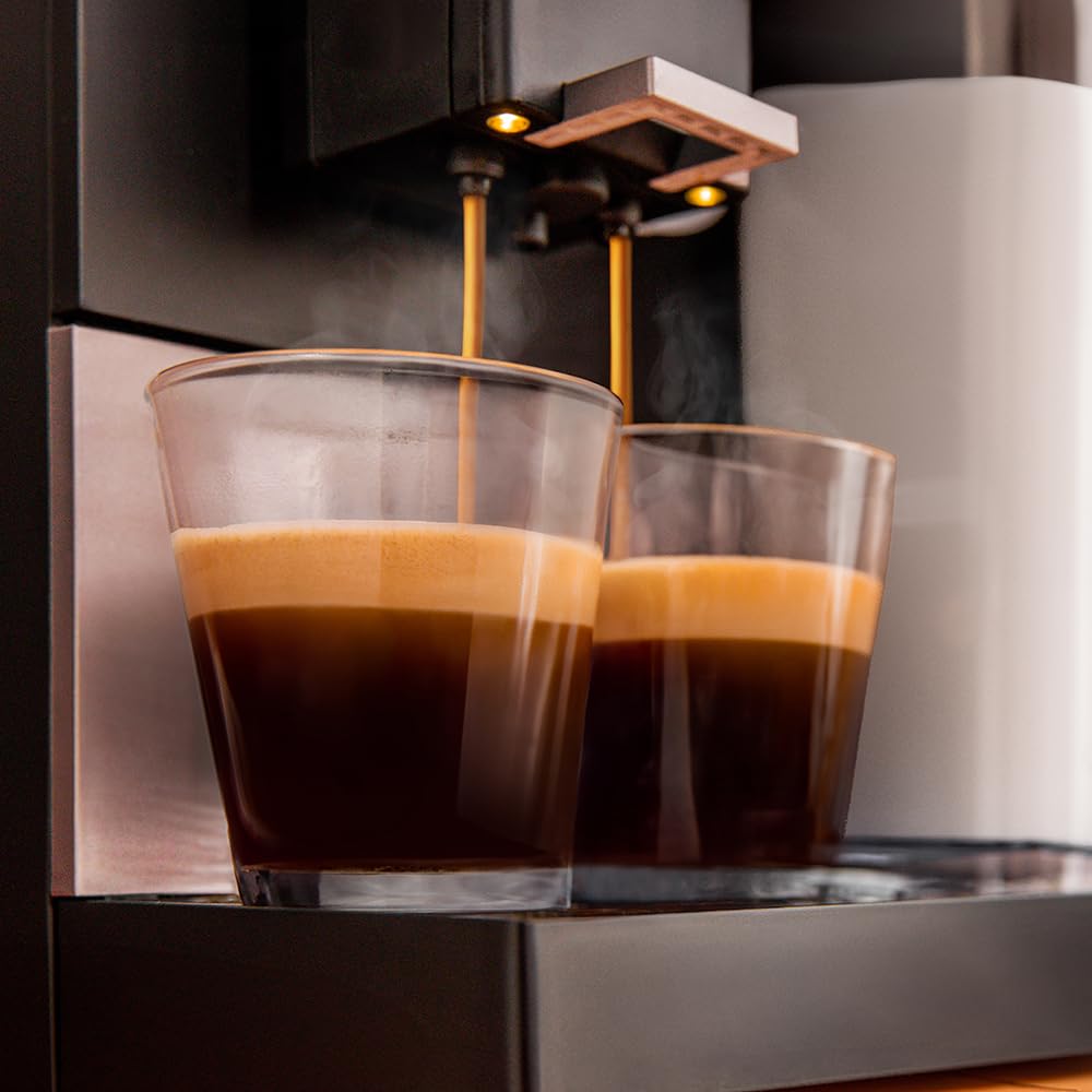 Cecotec Macchina da Caffè Espresso Manuale e Cappuccino Cremmaet Compactccino Connected Black Rose. 30 Varietà, Serbatoio latte 400ml, Serbatoio dell'acqua da 1,1L, Schermo TFT, 19 Bar, Thermoblock