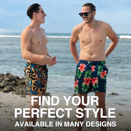 Image of Kanu Surf Men's Big Viper Extended Size Stripe Swim Trunk